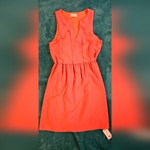 Everly Coral Sleeveless Dress
